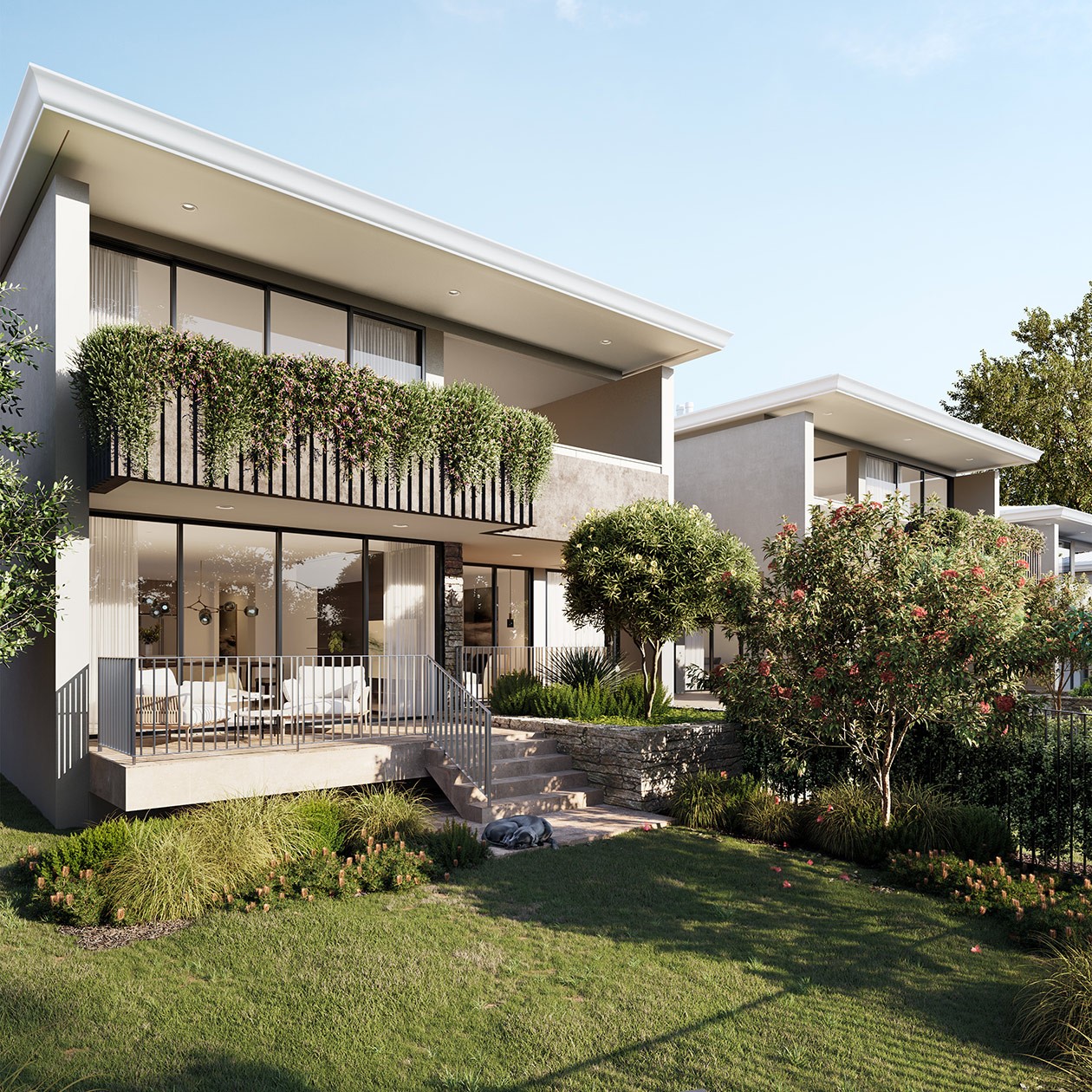 a garden apartment with intelligent landscaping